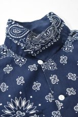 画像12: Behind The River (ビハインドザリバー) Portland Bandana Shirts [NAVY] (12)
