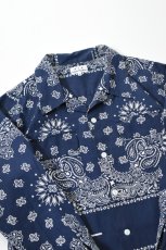 画像10: Behind The River (ビハインドザリバー) Portland Bandana Shirts [NAVY] (10)