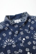 画像13: Behind The River (ビハインドザリバー) Portland Bandana Shirts [NAVY] (13)