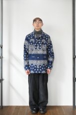 画像6: Behind The River (ビハインドザリバー) Portland Bandana Shirts [NAVY] (6)