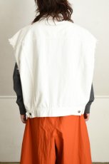 画像20: 【For WOMEN】BIG MAC (ビッグマック) CUT OFF DENIM VEST [OFF WHITE] (20)