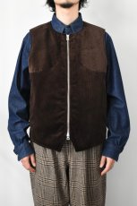 画像2: 【SALE!】MOJITO (モヒート) ROOM No.206 VEST Brisbane Moss 8 Wales Heavy Corduroy [BROWN] (2)