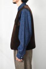 画像3: 【SALE!】MOJITO (モヒート) ROOM No.206 VEST Brisbane Moss 8 Wales Heavy Corduroy [BROWN] (3)