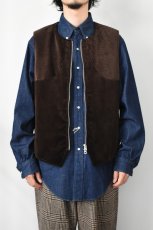 画像9: 【SALE!】MOJITO (モヒート) ROOM No.206 VEST Brisbane Moss 8 Wales Heavy Corduroy [BROWN] (9)