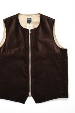 画像1: 【SALE!】MOJITO (モヒート) ROOM No.206 VEST Brisbane Moss 8 Wales Heavy Corduroy [BROWN] (1)