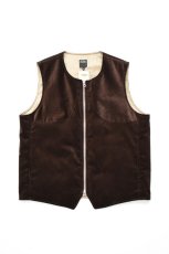 画像11: 【SALE!】MOJITO (モヒート) ROOM No.206 VEST Brisbane Moss 8 Wales Heavy Corduroy [BROWN] (11)