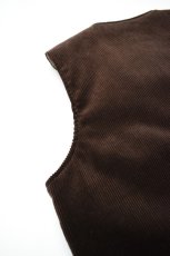 画像22: 【SALE!】MOJITO (モヒート) ROOM No.206 VEST Brisbane Moss 8 Wales Heavy Corduroy [BROWN] (22)