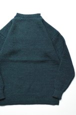 画像1: Guernsey WOOLLENS (ガンジーウーレンズ) MEETS Exclusive Traditional Guernsey Jumper [NAVY/BOTTLE GREEN] (1)