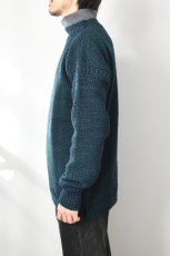 画像4: Guernsey WOOLLENS (ガンジーウーレンズ) MEETS Exclusive Traditional Guernsey Jumper [NAVY/BOTTLE GREEN] (4)