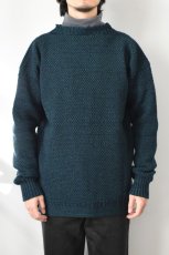 画像3: Guernsey WOOLLENS (ガンジーウーレンズ) MEETS Exclusive Traditional Guernsey Jumper [NAVY/BOTTLE GREEN] (3)