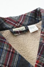 画像13: L.L.Bean (エルエルビーン) Scotch Plaid Flannel Robe Sherpa Lined Regular [GREY STEWART] (13)