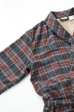 画像14: L.L.Bean (エルエルビーン) Scotch Plaid Flannel Robe Sherpa Lined Regular [GREY STEWART] (14)