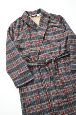 画像2: L.L.Bean (エルエルビーン) Scotch Plaid Flannel Robe Sherpa Lined Regular [GREY STEWART] (2)