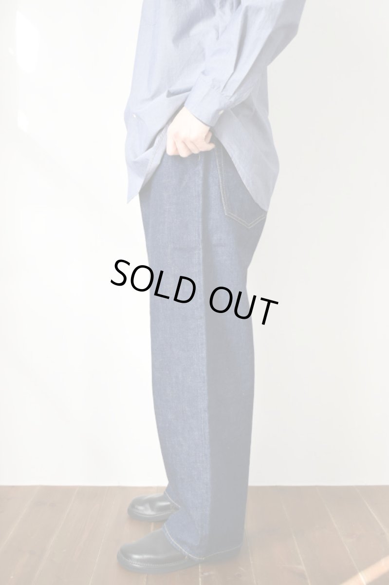 画像4: SCYE BASICS (サイベーシックス) Selvedge Denim Wide Leg Jeans [INDIGO] (4)