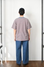 画像9: Behind The River (ビハインドザリバー) Gordy S/S Border Tee [BLUE/BARN] (9)