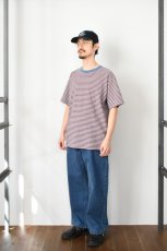 画像7: Behind The River (ビハインドザリバー) Gordy S/S Border Tee [BLUE/BARN] (7)