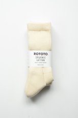 画像1: RoToTo (ロトト) Organic Daily 3 Pack Crew Socks [ECRU] (1)