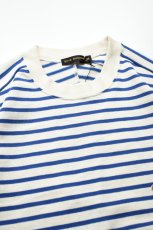 画像10: SCYE BASICS (サイベーシックス) Cotton Striped T-Shirt [BLUE] (10)