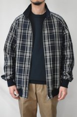 画像3: Scye (サイ) Cotton Linen Plaid Harrington Jacket [DARK NAVY] (3)