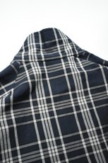 画像22: Scye (サイ) Cotton Linen Plaid Harrington Jacket [DARK NAVY] (22)