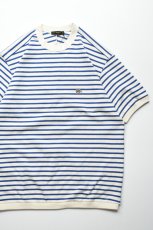 画像1: SCYE BASICS (サイベーシックス) Cotton Striped T-Shirt [BLUE] (1)