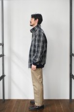 画像8: Scye (サイ) Cotton Linen Plaid Harrington Jacket [DARK NAVY] (8)