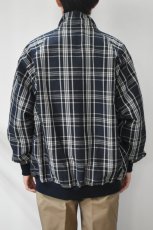 画像5: Scye (サイ) Cotton Linen Plaid Harrington Jacket [DARK NAVY] (5)