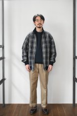画像6: Scye (サイ) Cotton Linen Plaid Harrington Jacket [DARK NAVY] (6)