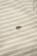 画像14: SCYE BASICS (サイベーシックス) Cotton Striped T-Shirt [LIGHT BEIGE] (14)