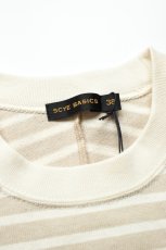 画像11: SCYE BASICS (サイベーシックス) Cotton Striped T-Shirt [LIGHT BEIGE] (11)