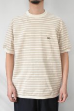 画像3: SCYE BASICS (サイベーシックス) Cotton Striped T-Shirt [LIGHT BEIGE] (3)