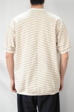 画像5: SCYE BASICS (サイベーシックス) Cotton Striped T-Shirt [LIGHT BEIGE] (5)