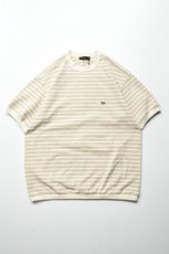画像2: SCYE BASICS (サイベーシックス) Cotton Striped T-Shirt [LIGHT BEIGE] (2)