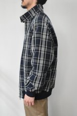 画像4: Scye (サイ) Cotton Linen Plaid Harrington Jacket [DARK NAVY] (4)