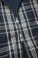 画像19: Scye (サイ) Cotton Linen Plaid Harrington Jacket [DARK NAVY] (19)