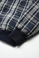 画像18: Scye (サイ) Cotton Linen Plaid Harrington Jacket [DARK NAVY] (18)