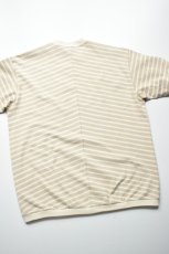 画像17: SCYE BASICS (サイベーシックス) Cotton Striped T-Shirt [LIGHT BEIGE] (17)