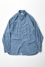画像2: orslow (オアスロウ) RELAX FIT CHAMBRAY WORK SHIRT [CHAMBRAY] (2)