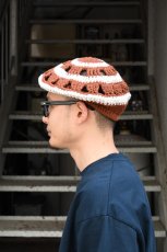 画像8: Indietro Association (インディエトロアソシエーション) Openwork Knit Beret [BROWN] (8)