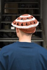 画像9: Indietro Association (インディエトロアソシエーション) Openwork Knit Beret [BROWN] (9)