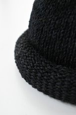 画像3: Indietro Association (インディエトロアソシエーション) Roll Knit Cap [BLACK] (3)