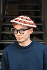 画像5: Indietro Association (インディエトロアソシエーション) Openwork Knit Beret [BROWN] (5)