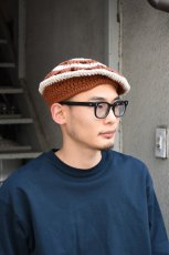 画像6: Indietro Association (インディエトロアソシエーション) Openwork Knit Beret [BROWN] (6)