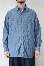 画像3: orslow (オアスロウ) RELAX FIT CHAMBRAY WORK SHIRT [CHAMBRAY] (3)