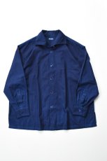 画像2: SOWBOW (ソウボウ) 蒼氓シャツ One Piece Collar Wide Shirts [DK.INDIGO] (2)