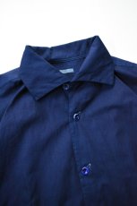 画像11: SOWBOW (ソウボウ) 蒼氓シャツ One Piece Collar Wide Shirts [DK.INDIGO] (11)