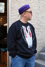 画像3: NOVELTY TEES (ノベルティティーズ) AFTER PARTY TUXEDO PRINT SWEAT [RED/BLACK] (3)