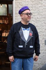 画像4: NOVELTY TEES (ノベルティティーズ) TUXEDO PRINT SWEAT [BLUE/BLACK] (4)