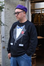 画像3: NOVELTY TEES (ノベルティティーズ) TUXEDO PRINT SWEAT [BLUE/BLACK] (3)