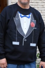 画像1: NOVELTY TEES (ノベルティティーズ) TUXEDO PRINT SWEAT [BLUE/BLACK] (1)